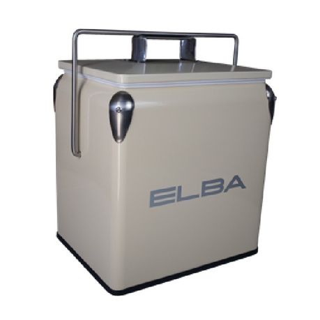 Elba Metal Cooler Box With Handle & Lid – 13l -Pink Red – Cream – Turquoise – Red