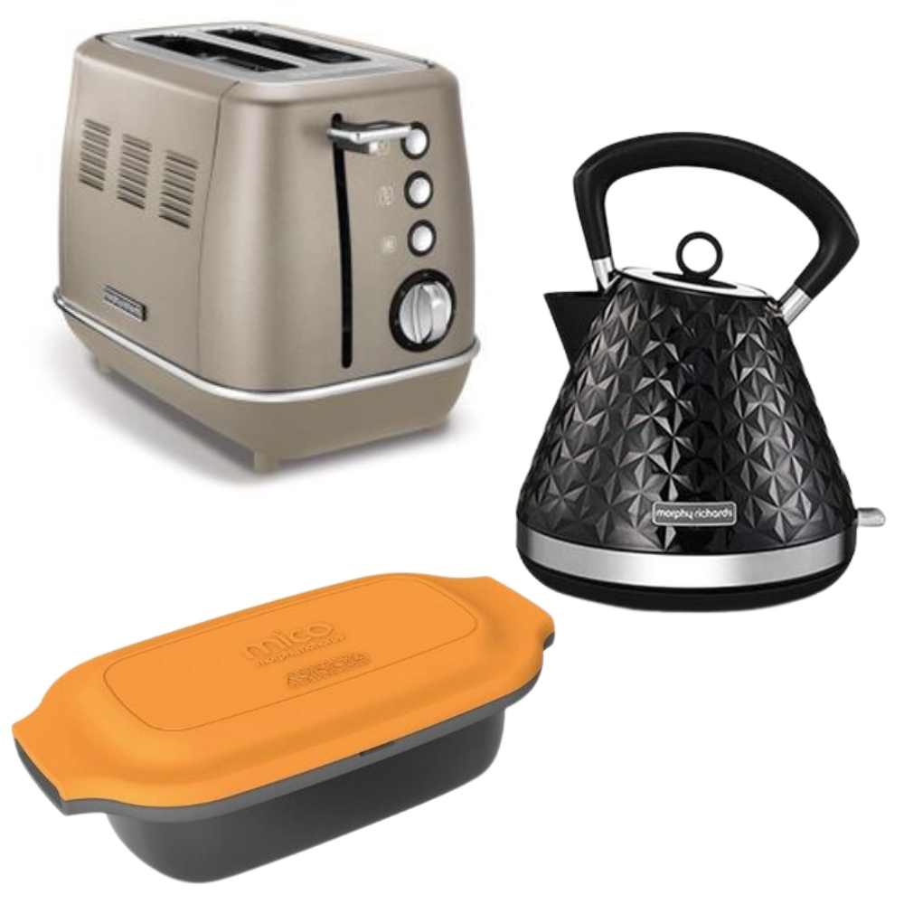 Morphy Richards – 2 Slice 900W Evoke Toaster, 1.5L Kettle & Multi-use Pot
