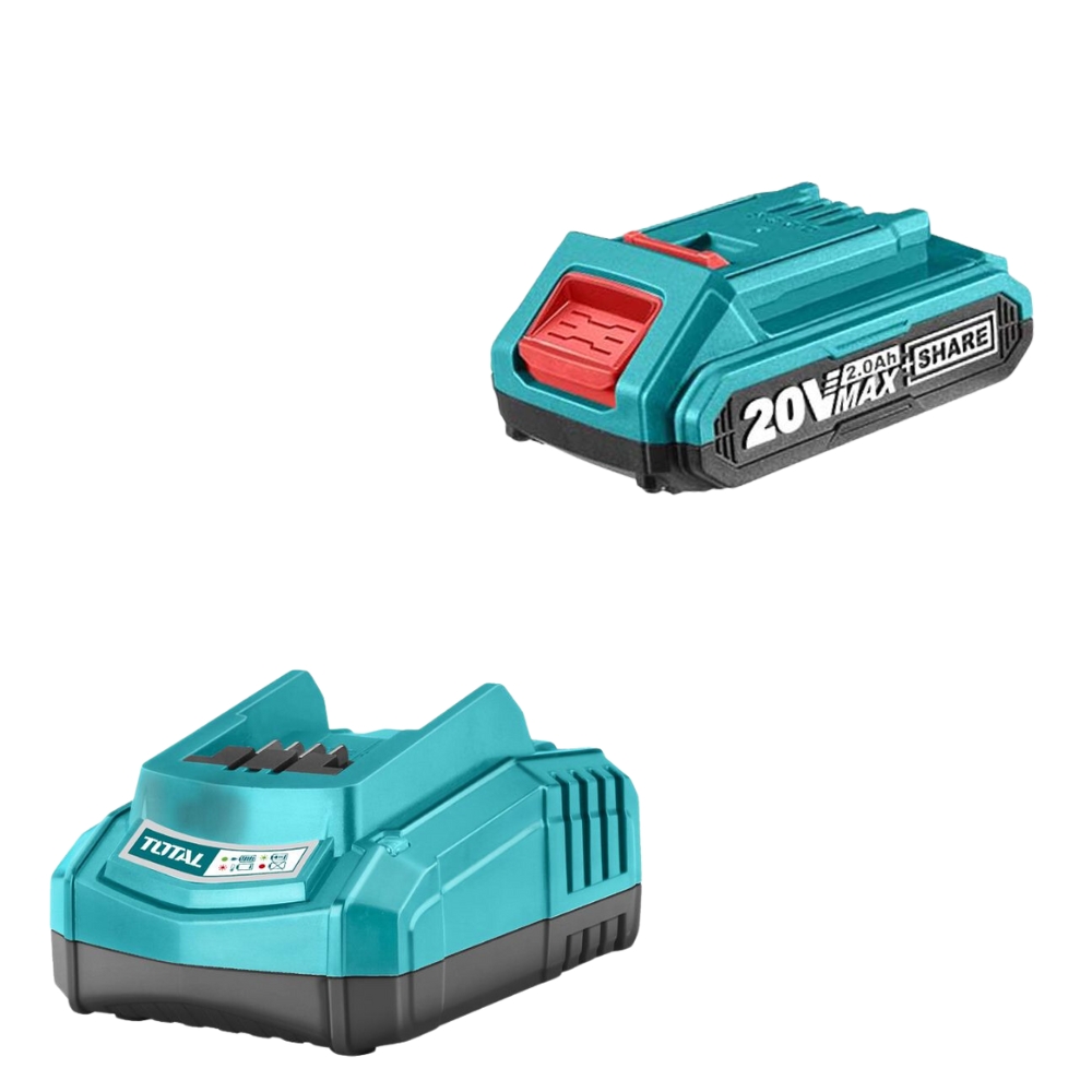 Total Tools – 2.0Ah Battery and Charger Package – 20V