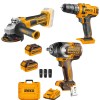 Ingco – Impact Wrench, Grinder & Cordless Drill with Batteries & Charger Ingco – Impact Wrench, Grinder & Cordless Drill with Batteries & Charger