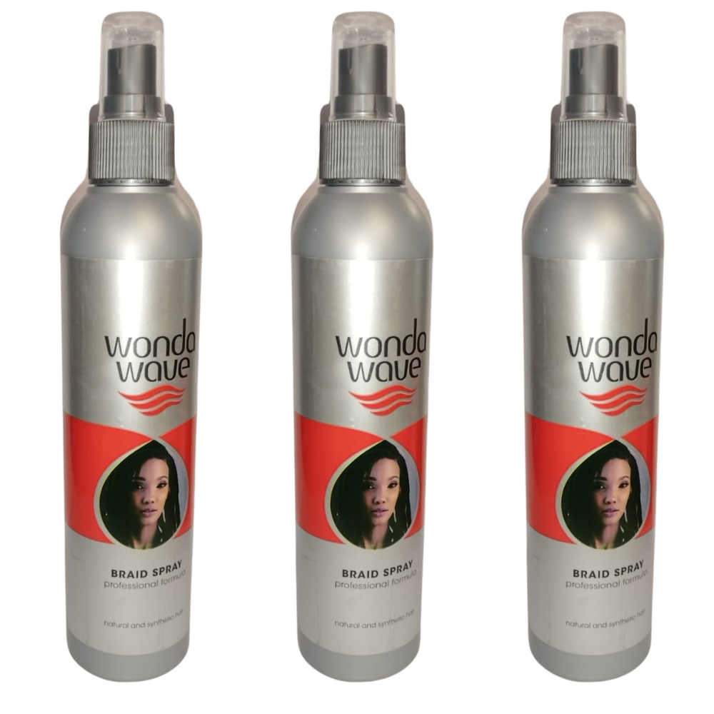 Wonda Wave – Braid Spray – 250ml Pack of 3