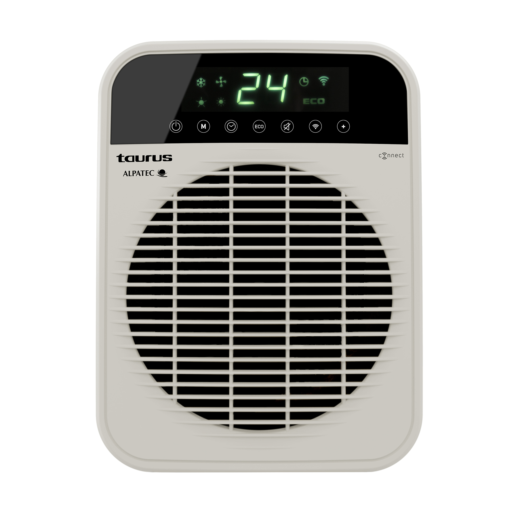 Taurus Heater Floor Fan Cream Wi-Fi Enabled 2Heat Settings 2000W