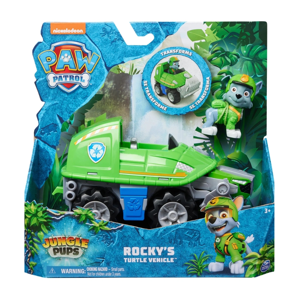 Paw Patrol – Jungle Pups – Rocky – Turtle Vehicle