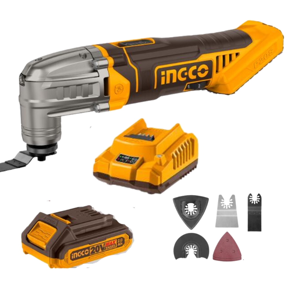 Ingco – Lithium – Ion Multi-Tool (20V) with 2.0Ah Battery & Charger