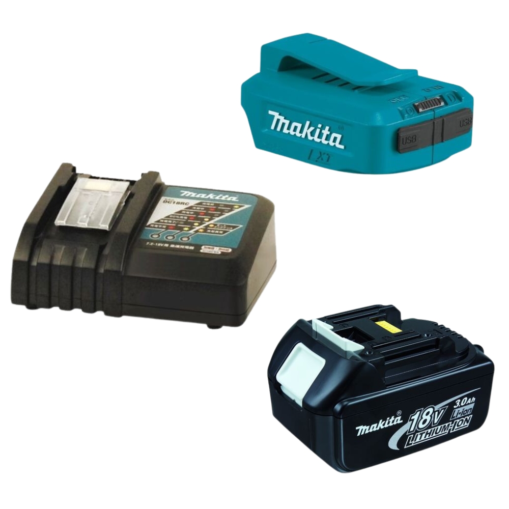 Makita – Cordless Adaptor for USB with 3.0Ah battery and charger