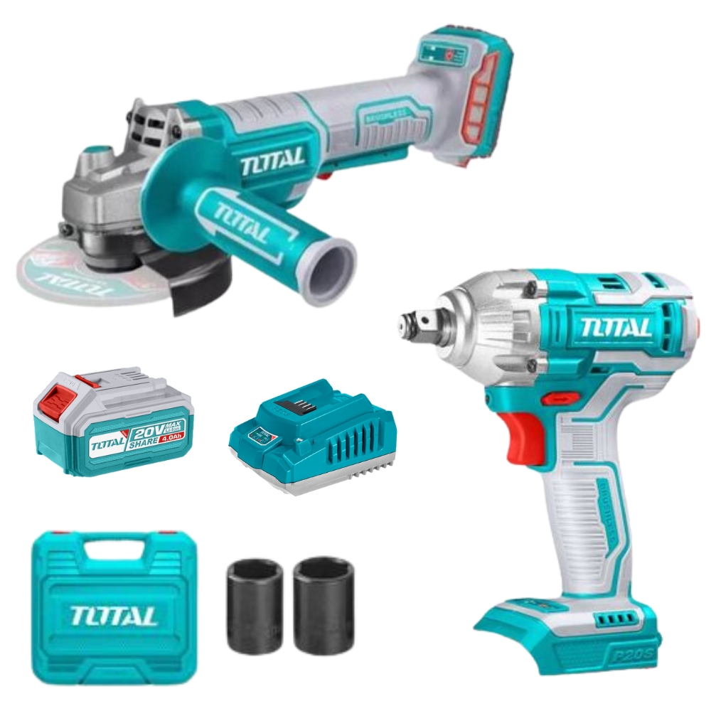 Total Tools – Li-Ion Angle Grinder 20V with Impact Wrench – Machine Only