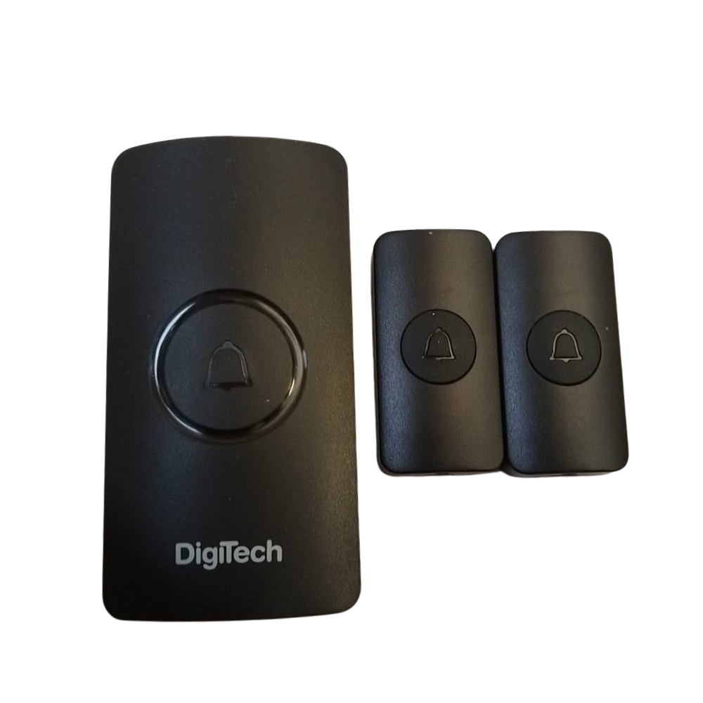 Digitech – Wireless Door chime – 2 Transmitters – Black