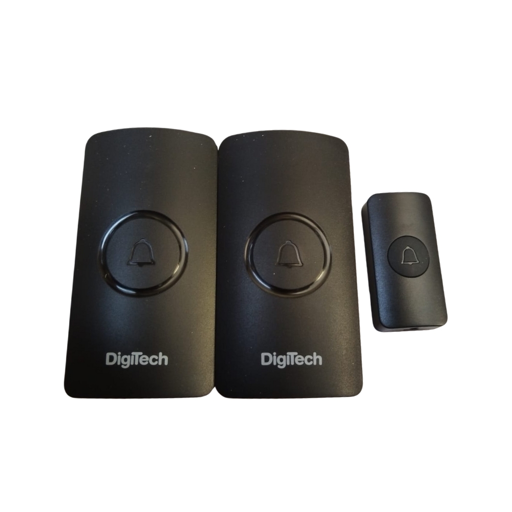 Digitech – Wireless Door chime – 2 Recievers – Black