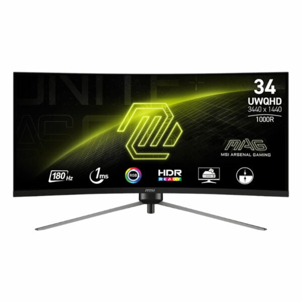 MSI MAG 345CQR 34′ WQHD (3440×1440) 1 ms Curved Monitor