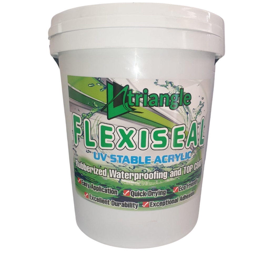 Triangle FlexiSeal – 20L UV Stable Acrylic Rubberized Waterproofing&Topcoat – White