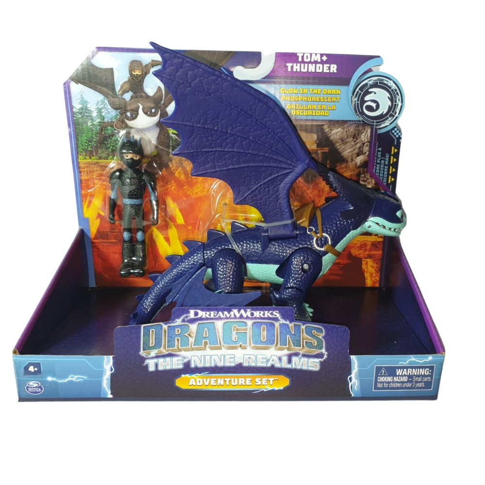 Dragons The 9 Realms – Adventure Set – Tom and Thunder (Glow in the Dark)