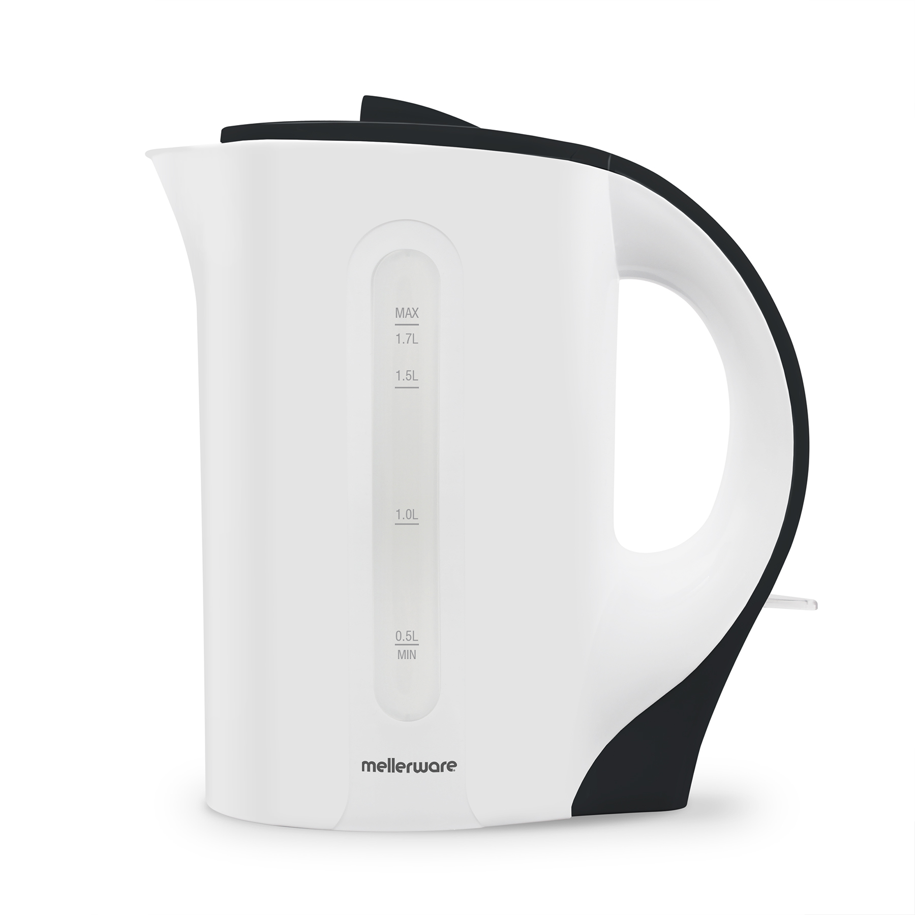 Mellerware – Plastic White & Black Corded Kettle 1.7L 2200W “Tugela”
