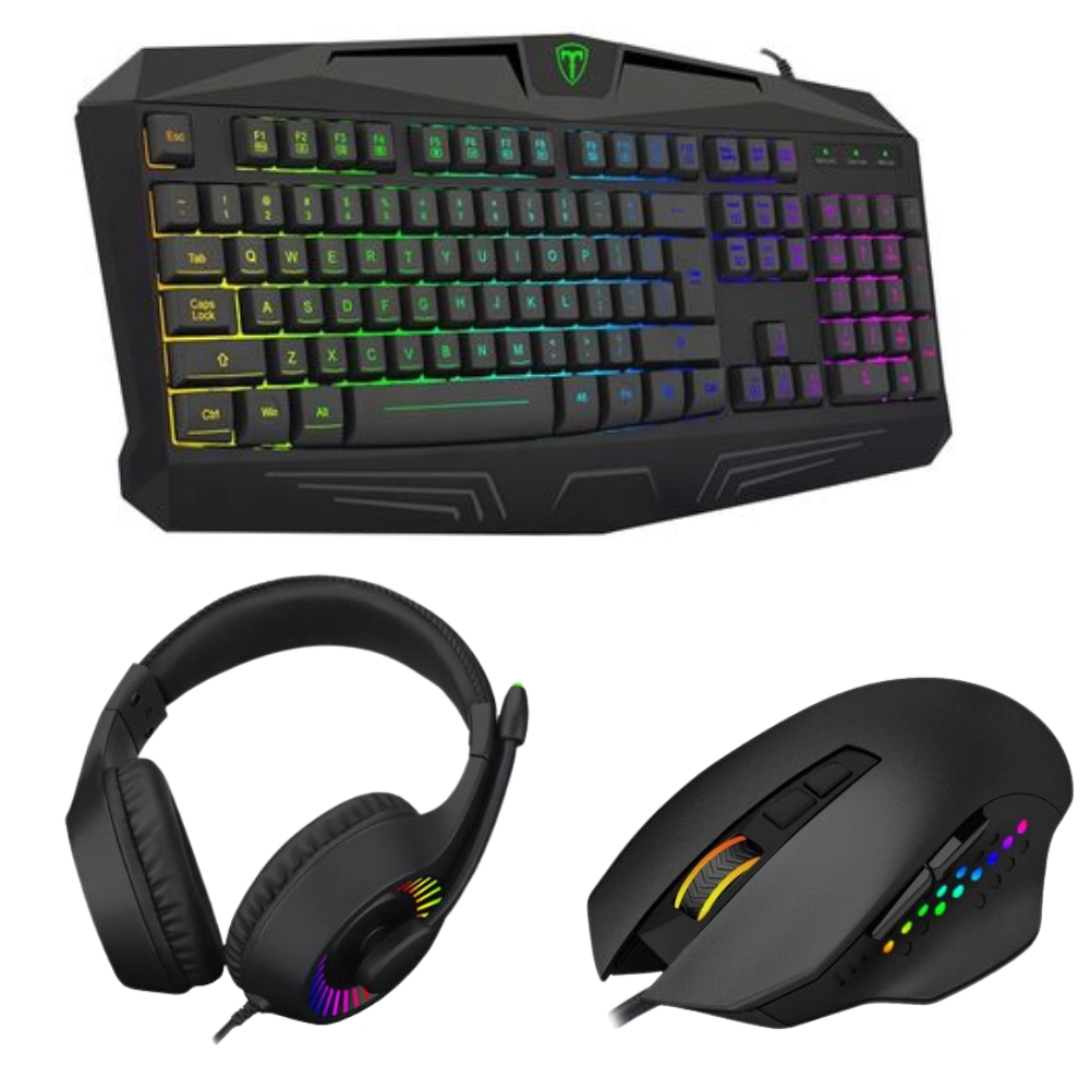T-Dagger – Wired RGB Gaming Keyboard, RGB Gaming Mouse & RGB Gaming Headset
