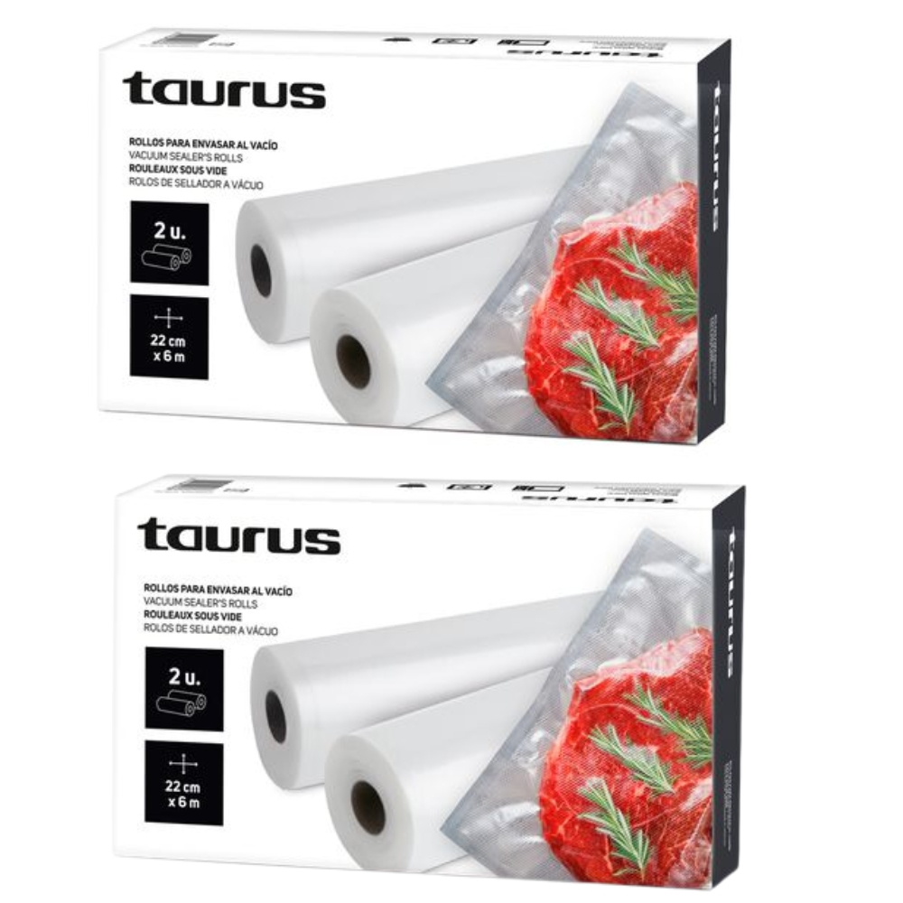 Taurus – Vacuum Sealer Bags 22 x 600cm – Pack of 2 – VAC6000