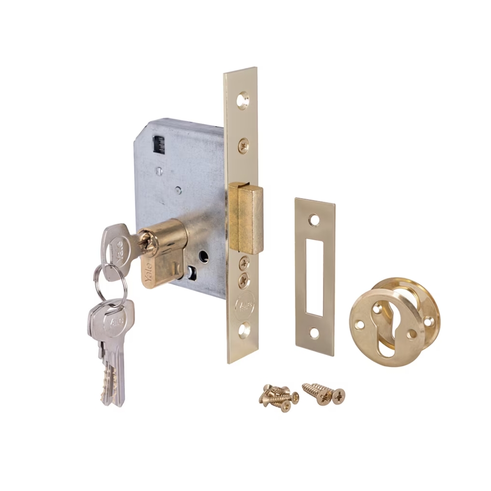 Yale High Security Cylinder Deadlock for Gates Brass