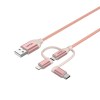 Unitek 1m 3-in-1 USB2.0 to Micro USB Cable with Type-C & Lightning Adapters Unitek 1m 3-in-1 USB2.0 to Micro USB Cable with Type-C & Lightning Adapters