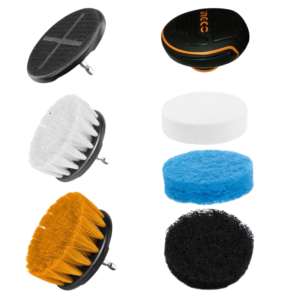 Ingco – Cleaning Brush Set – 7 Pieces