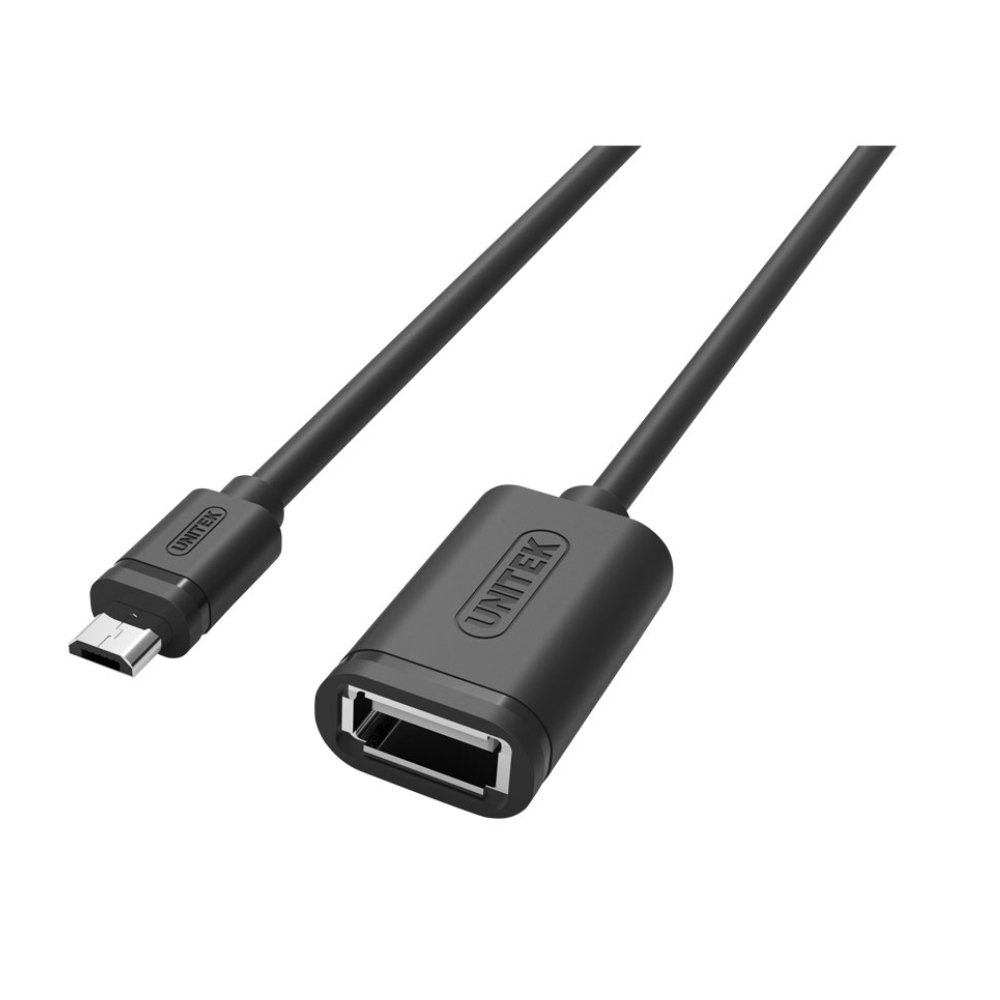 Unitek 0.2m USB2.0 OTG Micro USB to A-Female Cable (Y-C438GBK)