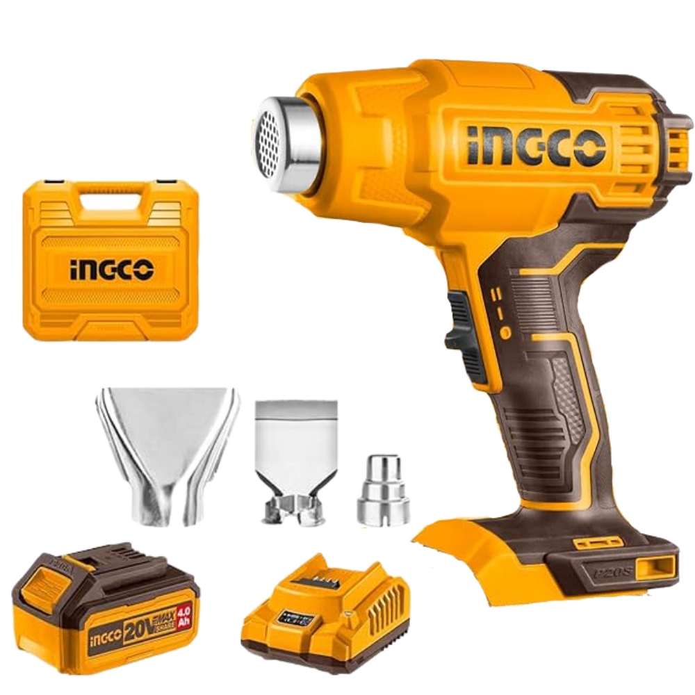 Ingco – Li-Ion Cordless Heat Gun Kit – 20V