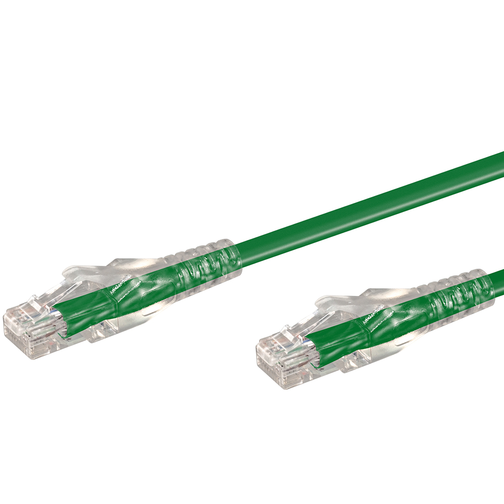 LinkQnet – RJ45 CAT6 Anti-Snag Moulded Pvc Network FlyLead – Green