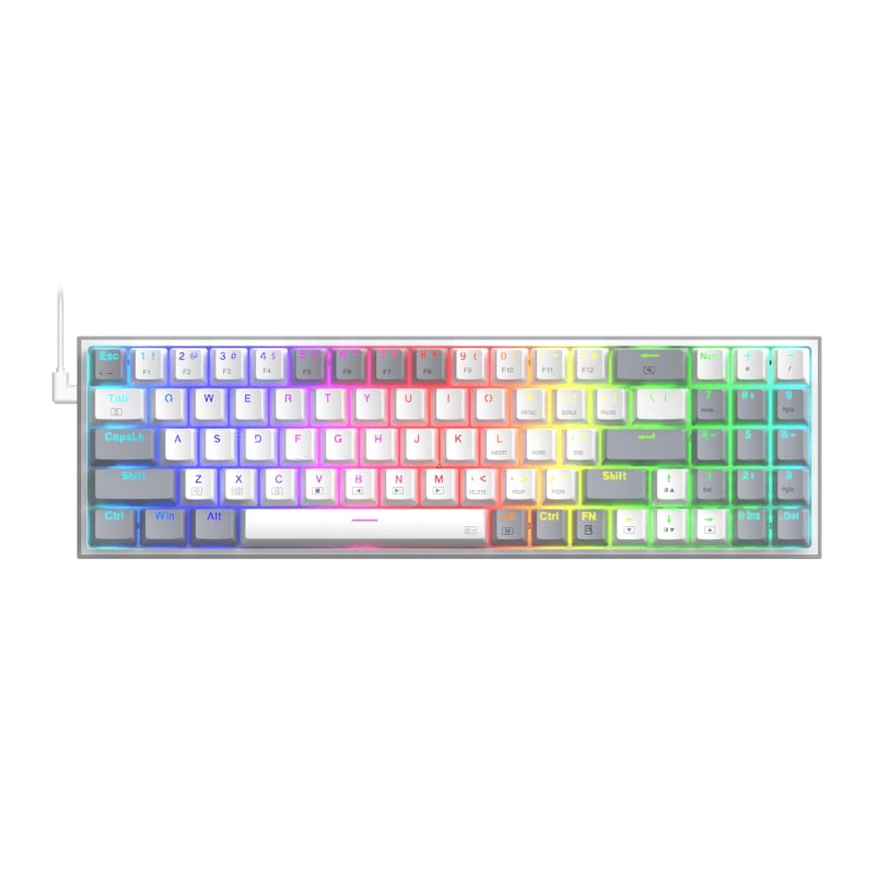 Redragon POLLUX Mechanical 75% RGB Gaming Keyboard – White