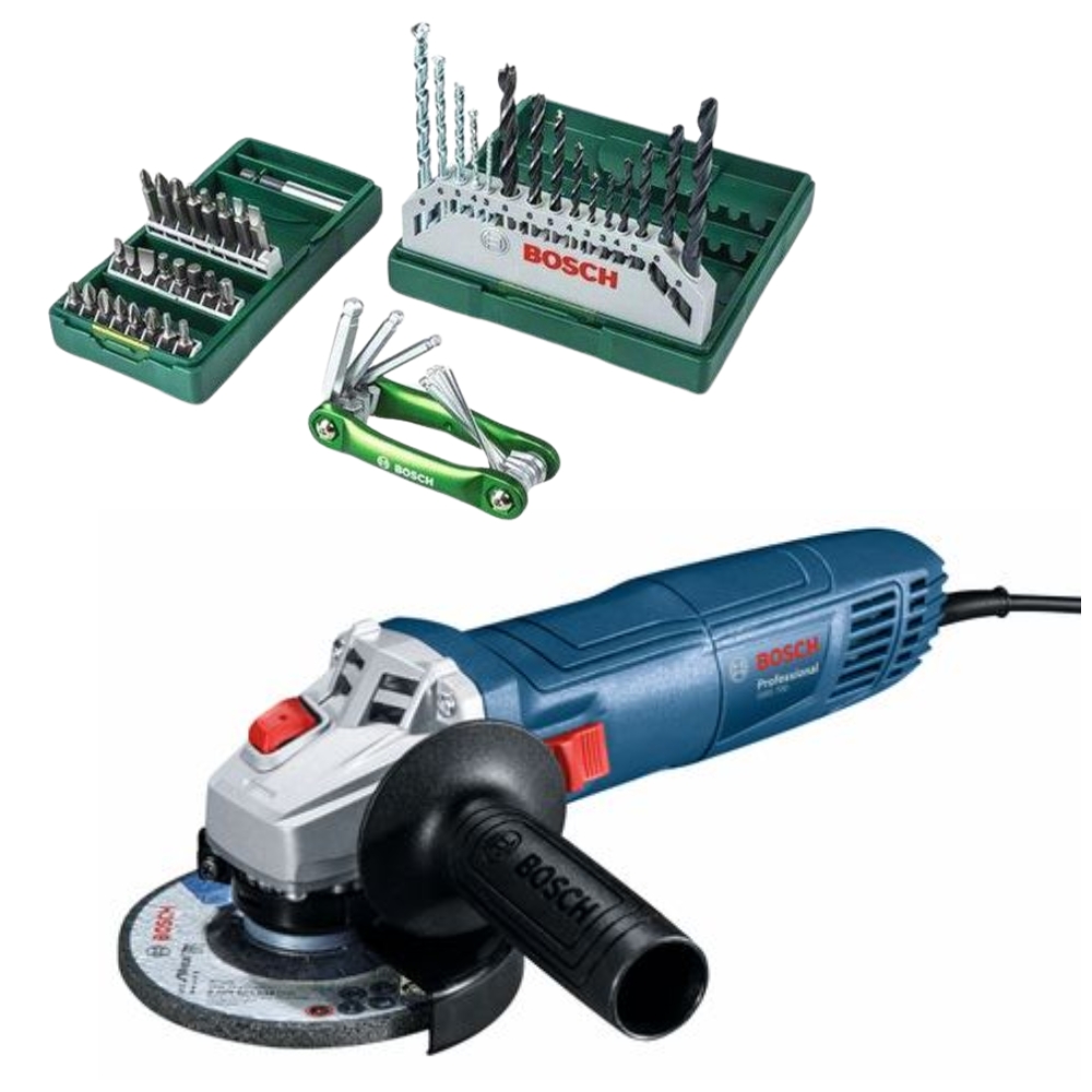 Bosch – Angle Grinder (GWS 700) With 41-Piece Drill-Driver Set & Hex-Tool
