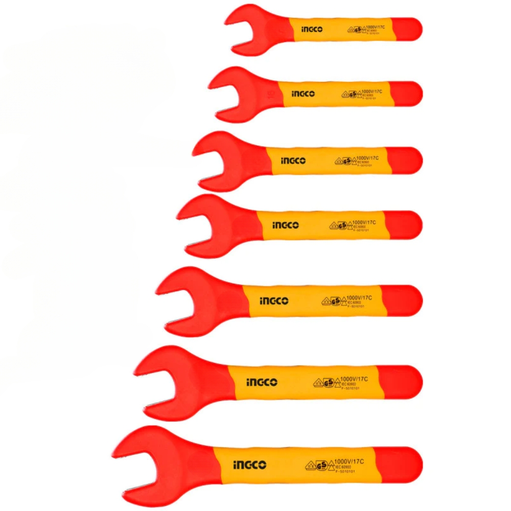 Ingco – Insulated Open End Spanners Set – 7 Piece