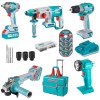 Total Tools – Impact Wrench, Drill, Rotary Hammer, Angle Grinder & Lamp Total Tools – Impact Wrench, Drill, Rotary Hammer, Angle Grinder & Lamp