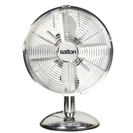 Salton Chrome Desk Fan – 25cm