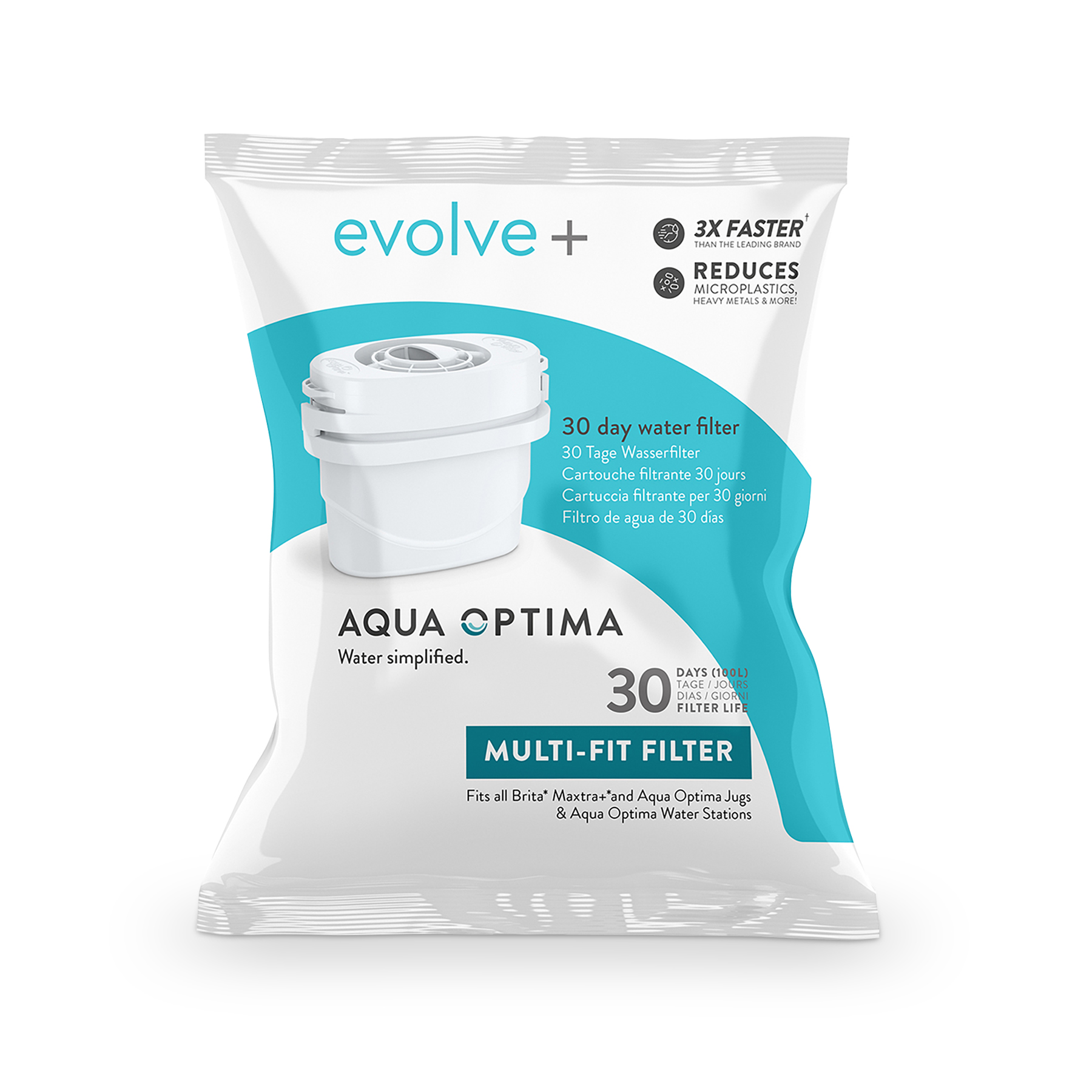 Aqua Optima – Filter Single Plastic White 30Day “Evolve +”