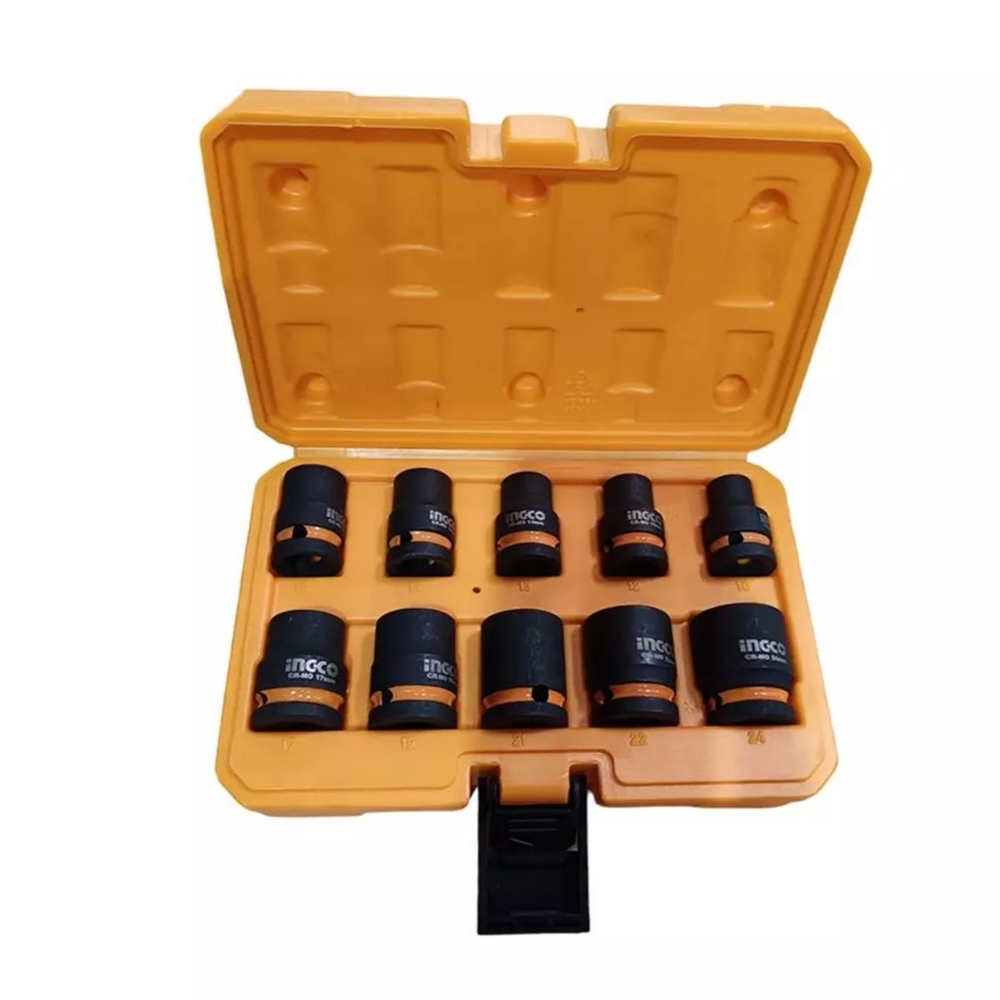 Ingco – Impact Socket Set (1/2″) (10Piece) in Plastic Carry Case
