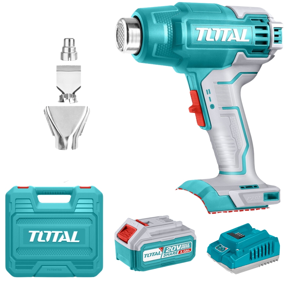 Total – 20V Li-Ion Cordless Heat Gun Kit with 4Ah Battery and Chager