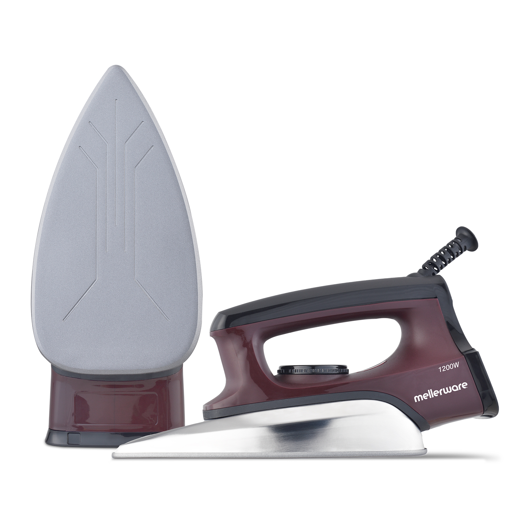 Mellerware Iron Dry Non-Stick Brown Soleplate 1100 – 1300W “Hercules”