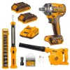 Ingco – Impact Wrench 400Nm with 2x2AhBatteries,Charger,Work Lamp & Blower Ingco – Impact Wrench 400Nm with 2x2AhBatteries,Charger,Work Lamp & Blower