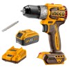 Ingco – Cordless Drill – Compact – 60NM with 5.0Ah Battery & Charger Ingco – Cordless Drill – Compact – 60NM with 5.0Ah Battery & Charger
