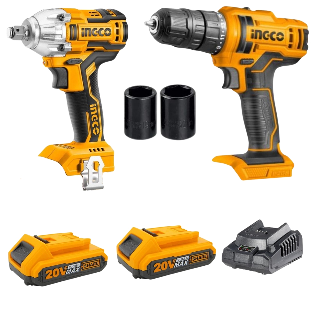 Ingco – Cordless Impact Wrench 300Nm and Cordless Drill (Machine/Tool Only)
