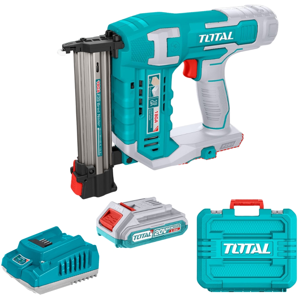 Total – Lithium-Ion Nailer with 20V 2.0Ah Battery and Charger