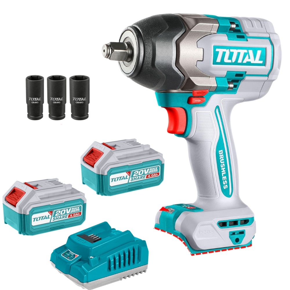 Total Tools – Cordless Impact Wrench – 850Nm Combo Kit