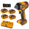 Ingco – Li-ion Impact Wrench (20V) 500N.m with 4 x 5Ah Battery & Charger Ingco – Li-ion Impact Wrench (20V) 500N.m with 4 x 5Ah Battery & Charger