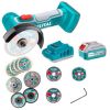 Total Tools – Mini Cut-off Tool with 4Ah Battery, Charger & Asstd Disc 30Pc Total Tools – Mini Cut-off Tool with 4Ah Battery, Charger & Asstd Disc 30Pc