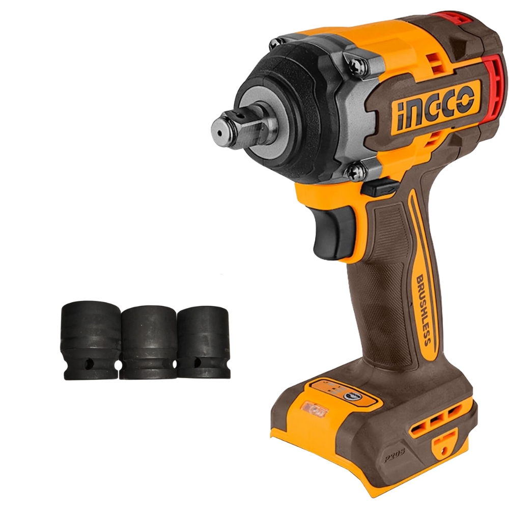 Ingco – Lithium-ion Impact Wrench (20V) 500N.m (Unit Only)