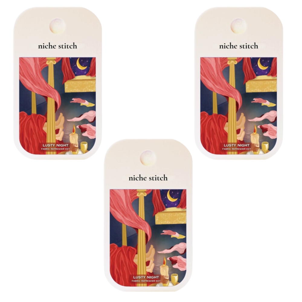 Niche Stitch – Pocket (Fabric Fragrance) Lusty Night (42ml) Pack of 3