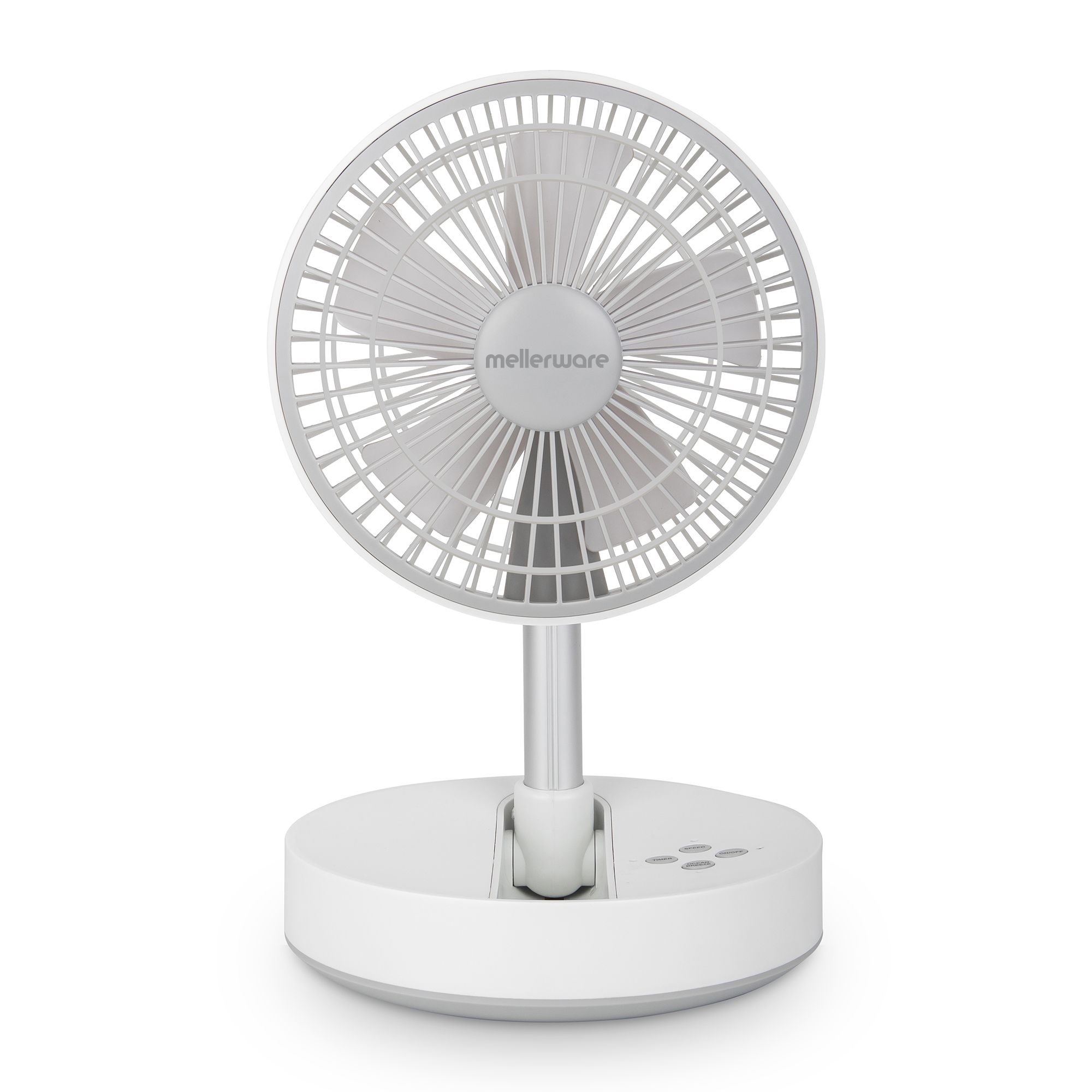 Mellerware Fan Rechargeable Plastic White 8in 7W “Flexi Air”