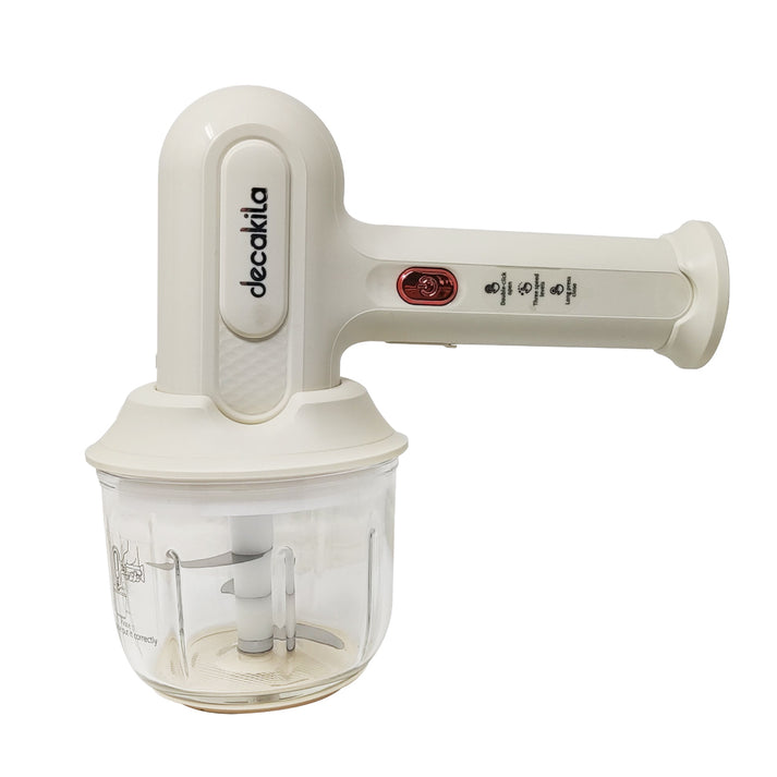 Decakila – 3-Speed Cordless Hand Blender/Mixer with 300 ml Bowl White