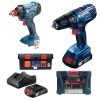 Bosch Impact Drill Kit (GSB180-LI) & Cordless Wrench (GDX180-LI) with 41Pc Bosch Impact Drill Kit (GSB180-LI) & Cordless Wrench (GDX180-LI) with 41Pc