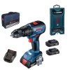 Bosch Impact Drill Driver GSB18V-50 with 3×1.5Ah Batteries, 25pce Mixed Set Bosch Impact Drill Driver GSB18V-50 with 3×1.5Ah Batteries, 25pce Mixed Set