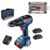 Bosch Impact Drill Driver GSB18V-50 with 3×1.5Ah Batteries, Screwdriver Bit Bosch Impact Drill Driver GSB18V-50 with 3×1.5Ah Batteries, Screwdriver Bit