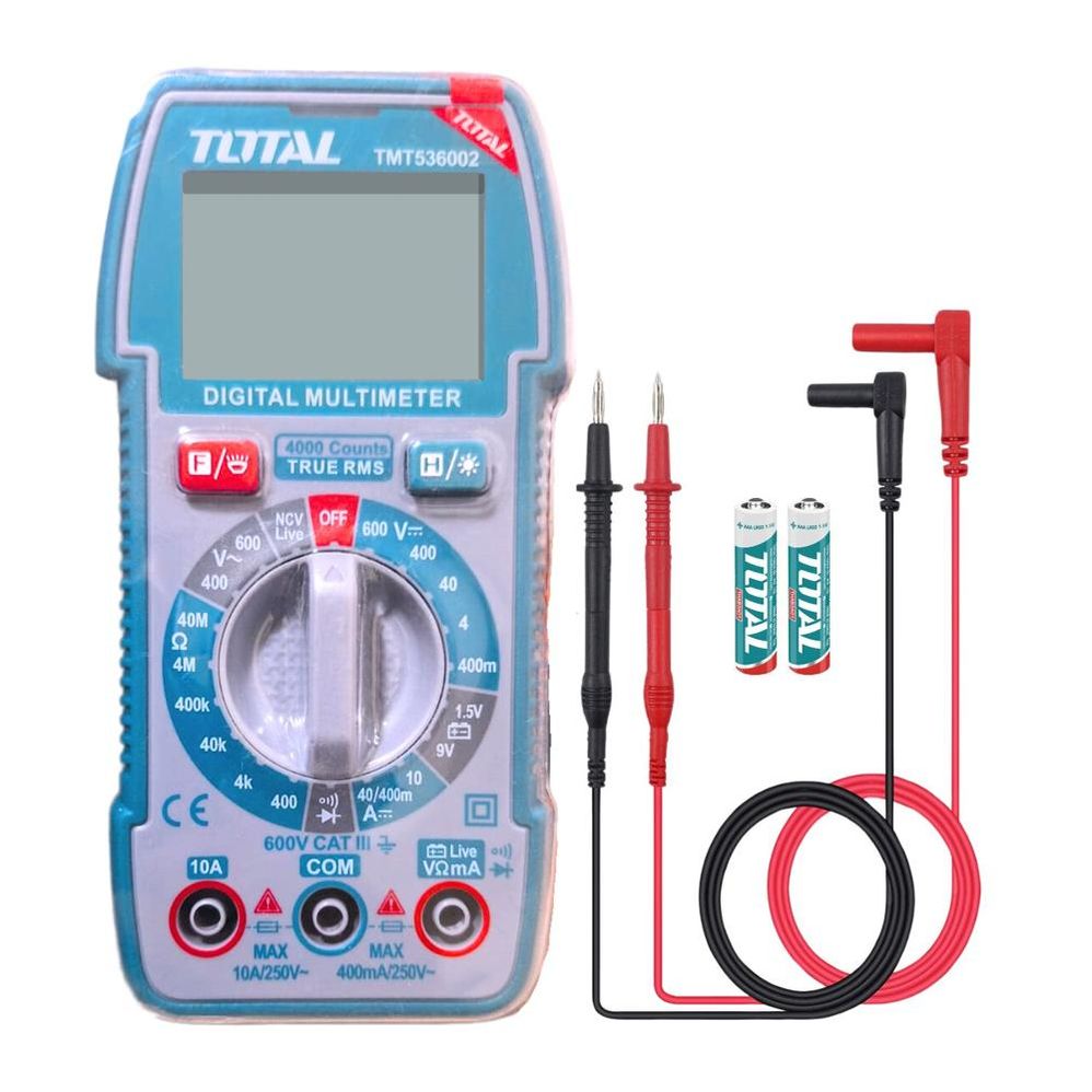 Total Tools – Digital Multimeter – Manual-Range – CAT. III 600V