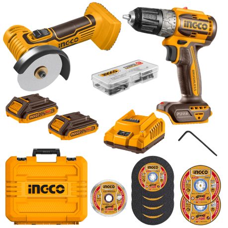 Ingco – Brushless – Cordless Drill and Mini-Cut off Tool/Grinder – 52Nm