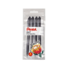 Pentel Feel-It Black 0.7mm Ballpoint Pens Pouch of 4 Pentel Feel-It Black 0.7mm Ballpoint Pens Pouch of 4